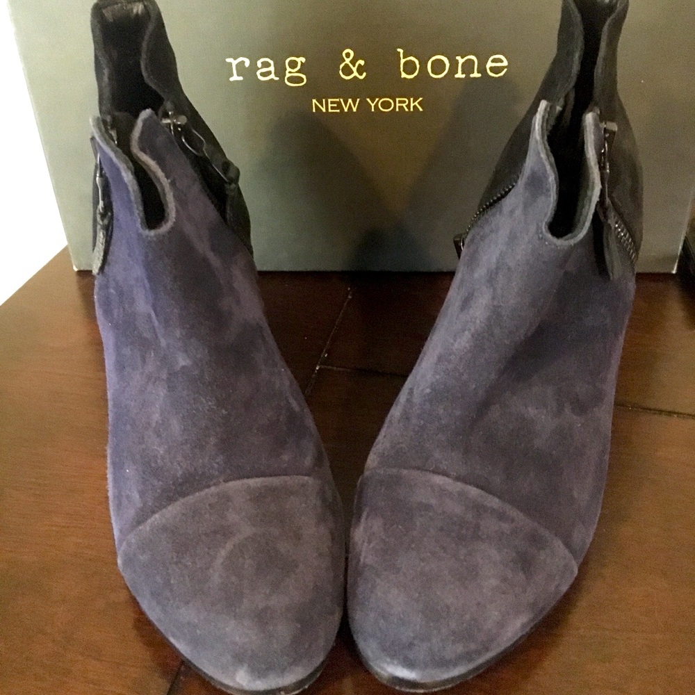 Rag and Bone Margot Navy Combo Booties